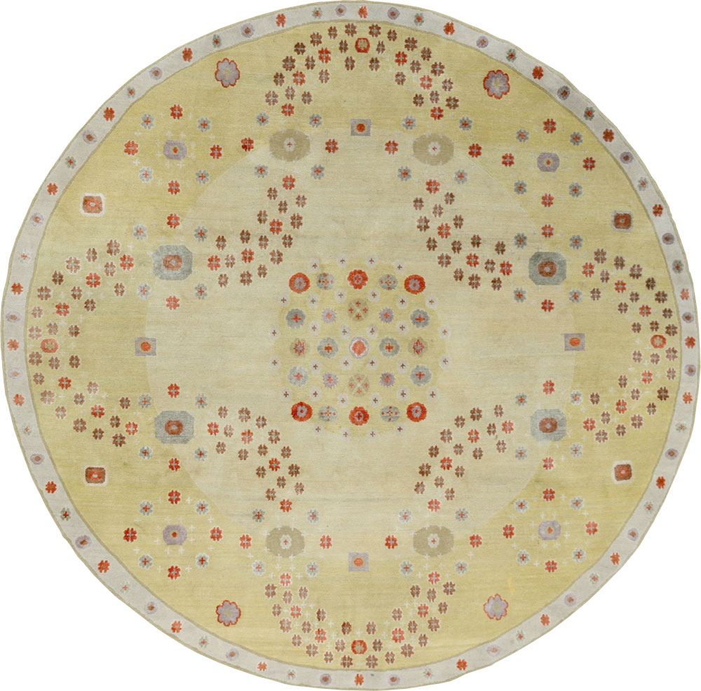 Modern Tibetan Round Rug, No.33743 - Gsblank