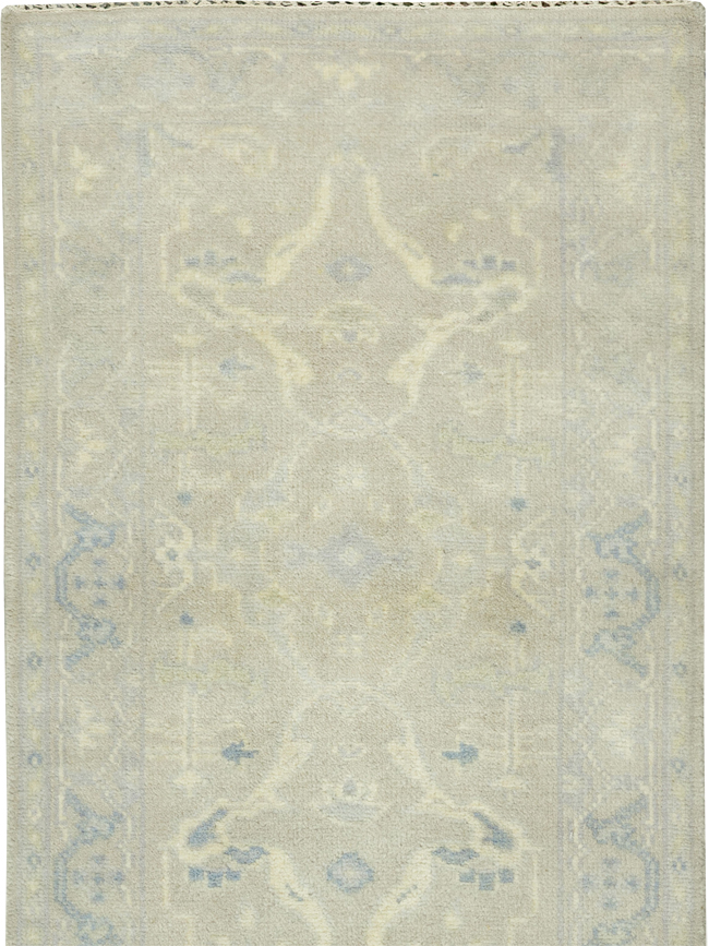 Modern Turkish Oushak Small Runner, No.33781 - Gsblank