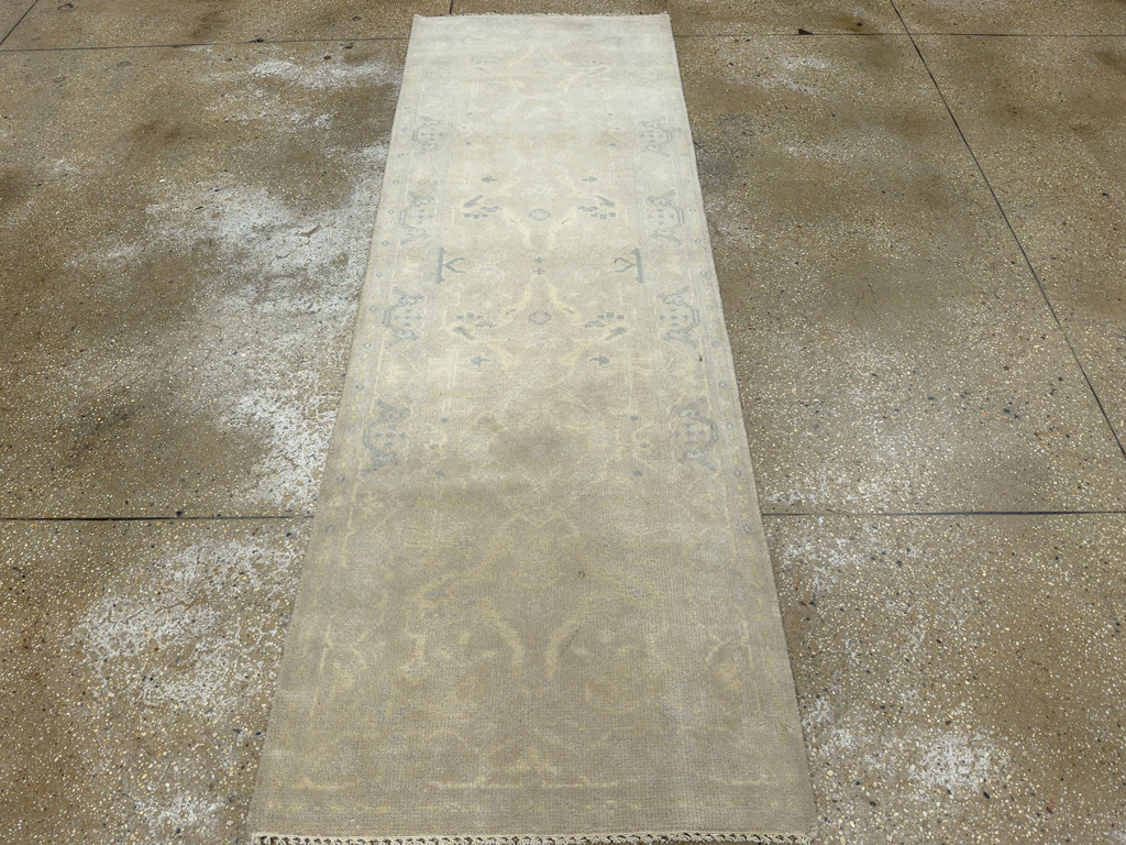 Modern Turkish Oushak Small Runner, No.33781 - Gsblank
