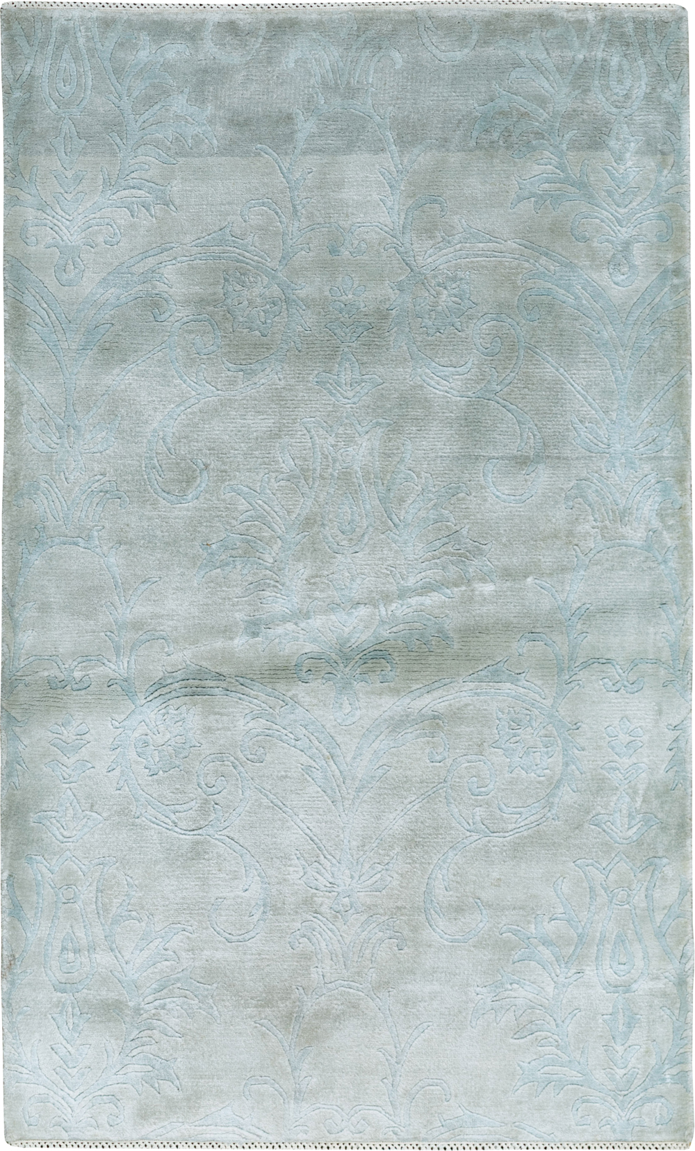 Modern Tibetan Silk Throw Rug, No.33782 - Gsblank