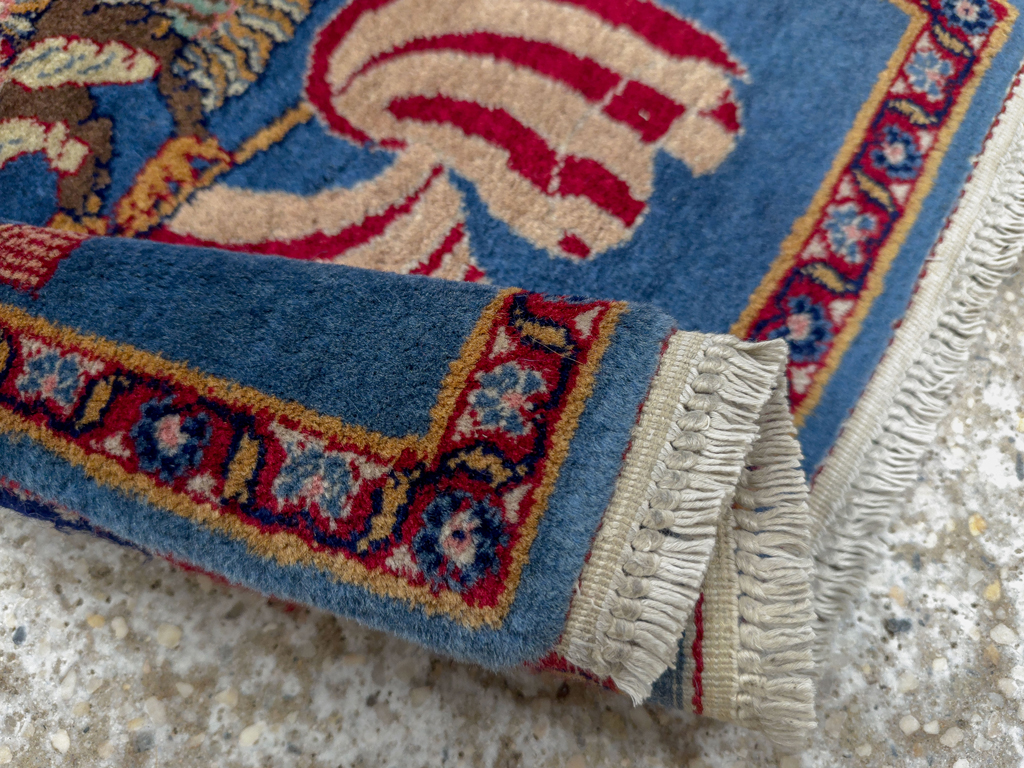 Modern Pakistan in Style of Kashan Pictorial Flag Rug, No.33784 - Gsblank