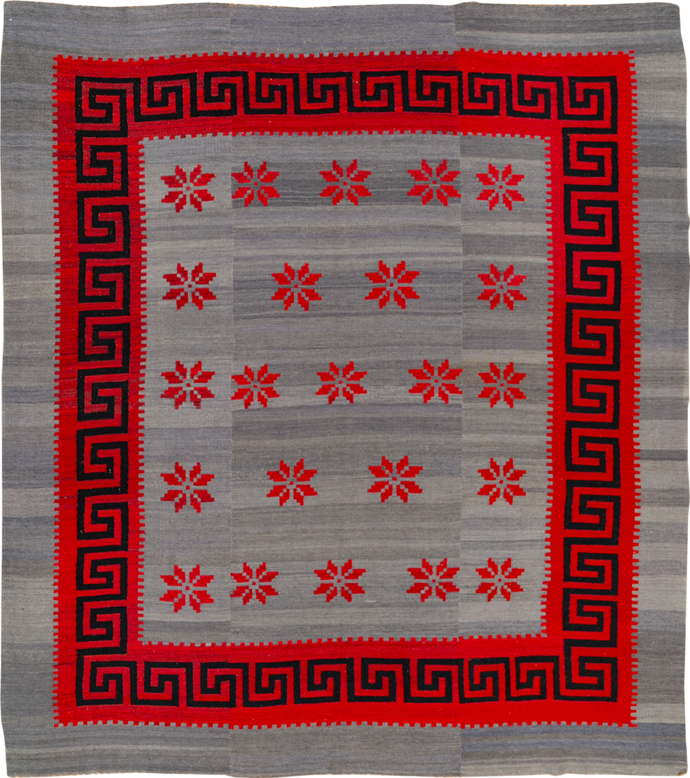 Vintage Austrian Flatweave Kilim Room Size Carpet, No.33789 - Gsblank
