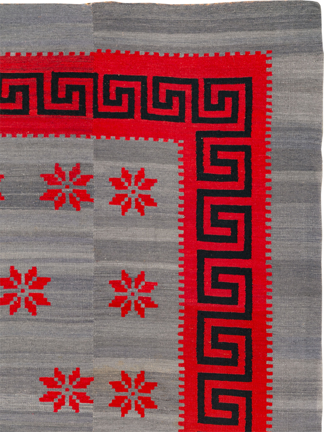 Vintage Austrian Flatweave Kilim Room Size Carpet, No.33789 - Gsblank