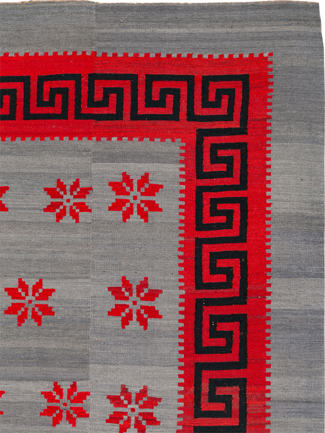 Vintage Austrian Flatweave Kilim Room Size Carpet, No.33789 - Gsblank