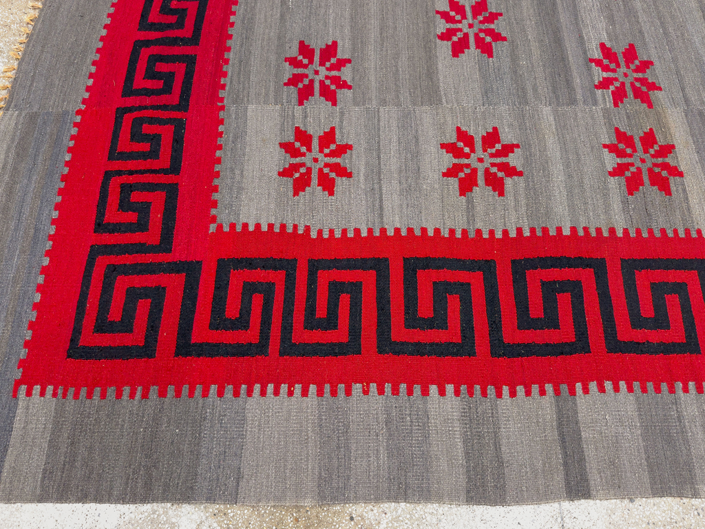 Vintage Austrian Flatweave Kilim Room Size Carpet, No.33789 - Gsblank