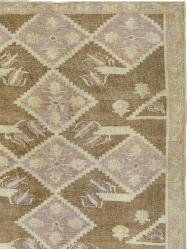 Vintage Turkish Anatolian Square Room Size Carpet, No.33796 - Gsblank