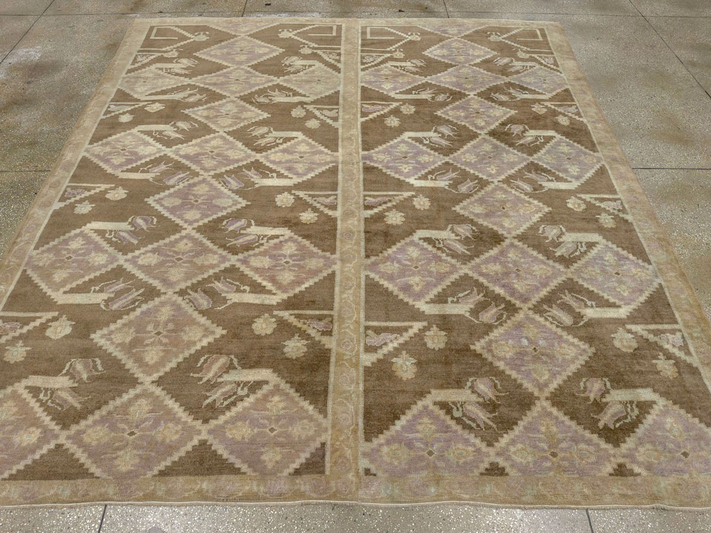 Vintage Turkish Anatolian Square Room Size Carpet, No.33796 - Gsblank