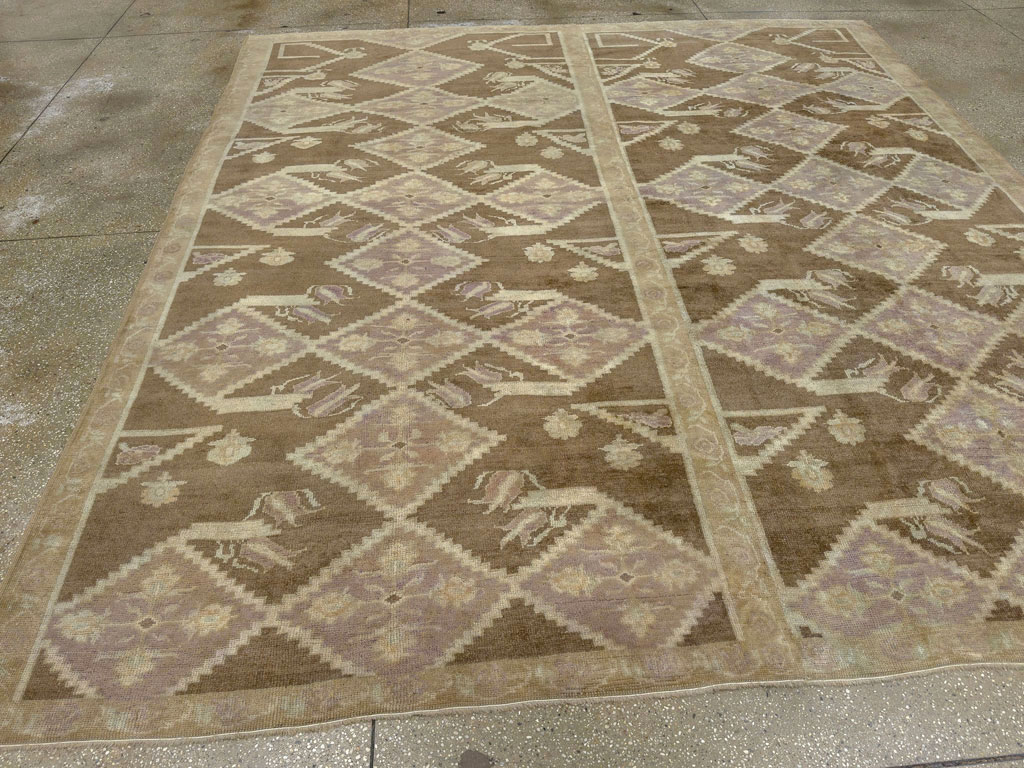 Vintage Turkish Anatolian Square Room Size Carpet, No.33796 - Gsblank
