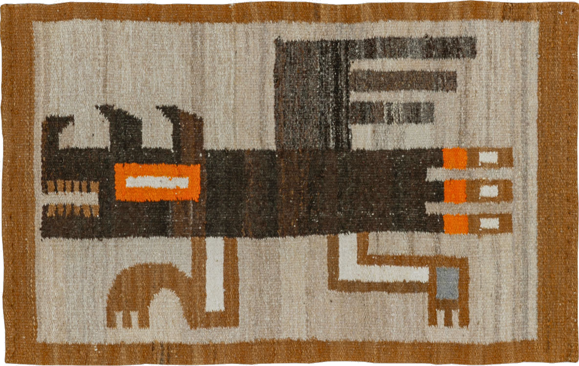 Vintage American Pictorial Navajo Rug, No.33801 - Gsblank