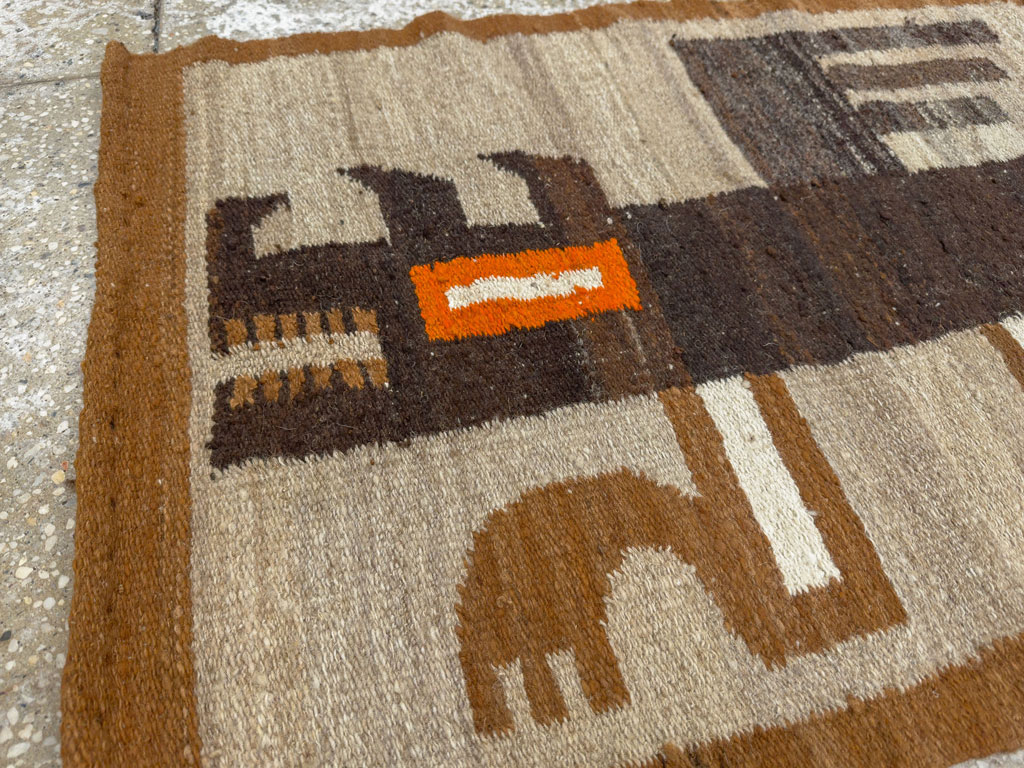 Vintage American Pictorial Navajo Rug, No.33801 - Gsblank