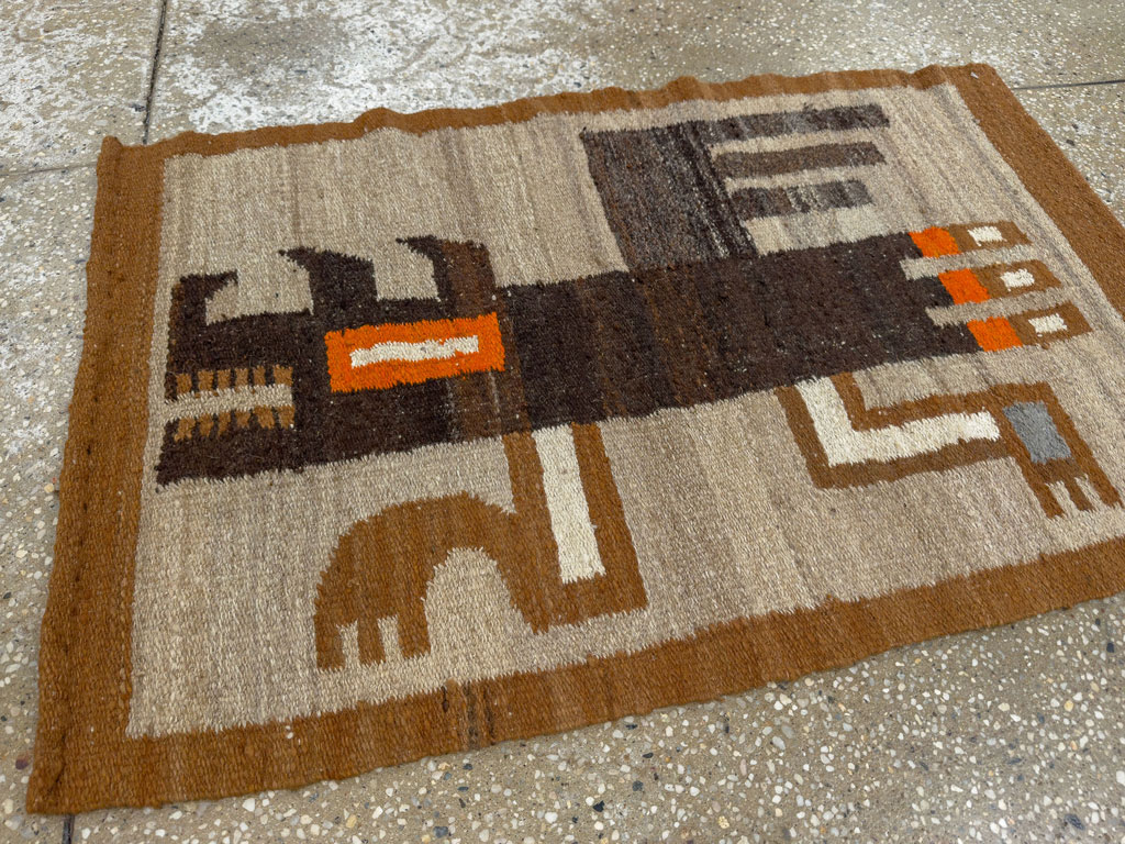 Vintage American Pictorial Navajo Rug, No.33801 - Gsblank