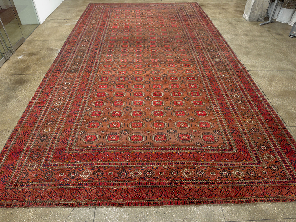 Antique Central Asian Bokhara Oversize Carpet, No.33822 - Gsblank