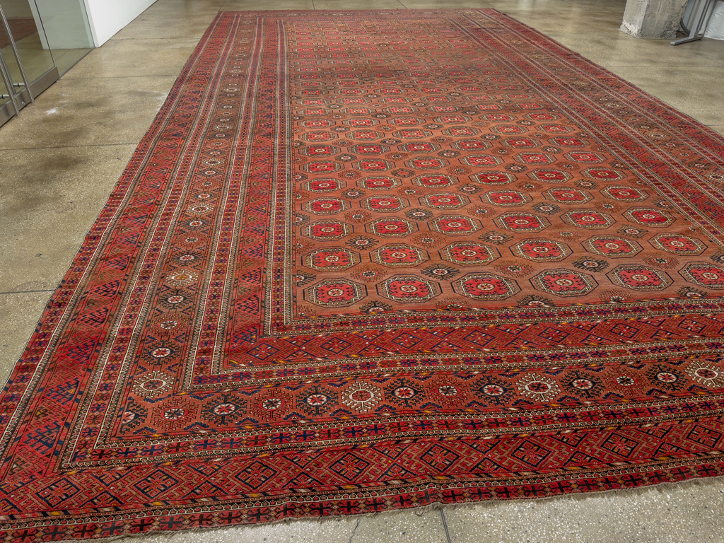 Antique Central Asian Bokhara Oversize Carpet, No.33822 - Gsblank