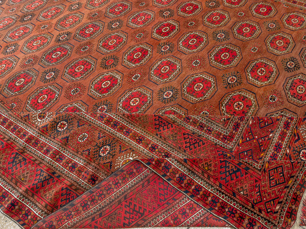 Antique Central Asian Bokhara Oversize Carpet, No.33822 - Gsblank