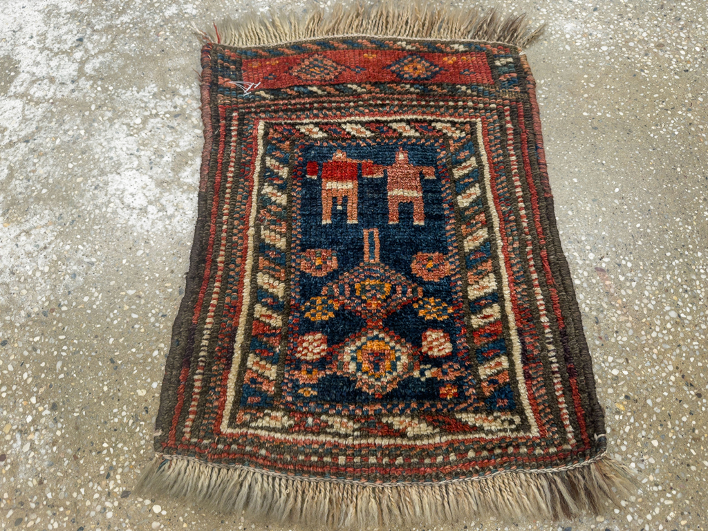 Antique Persian Kurdish Bagface, No.33824 - Gsblank