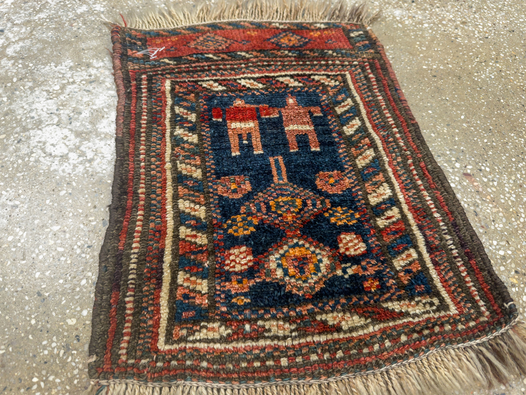 Antique Persian Kurdish Bagface, No.33824 - Gsblank