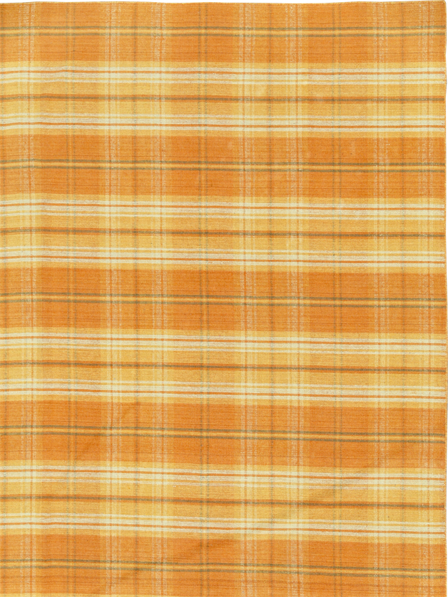 Vintage Indian Flatweave Room Size Carpet, No.33825 - Gsblank