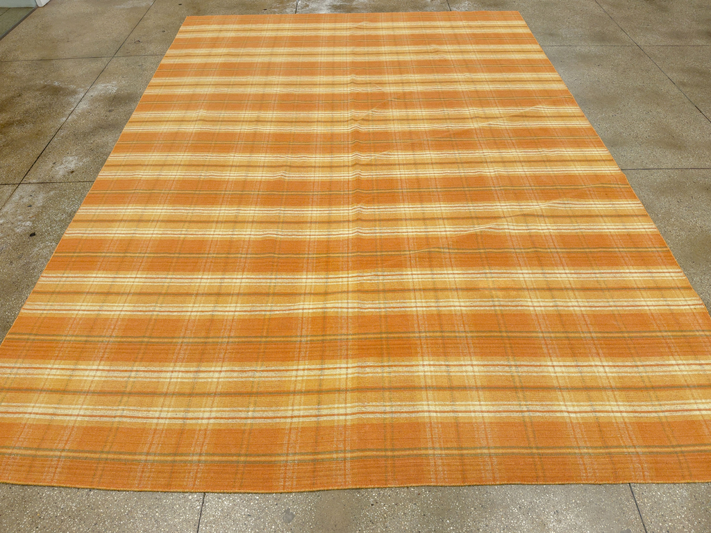 Vintage Indian Flatweave Room Size Carpet, No.33825 - Gsblank