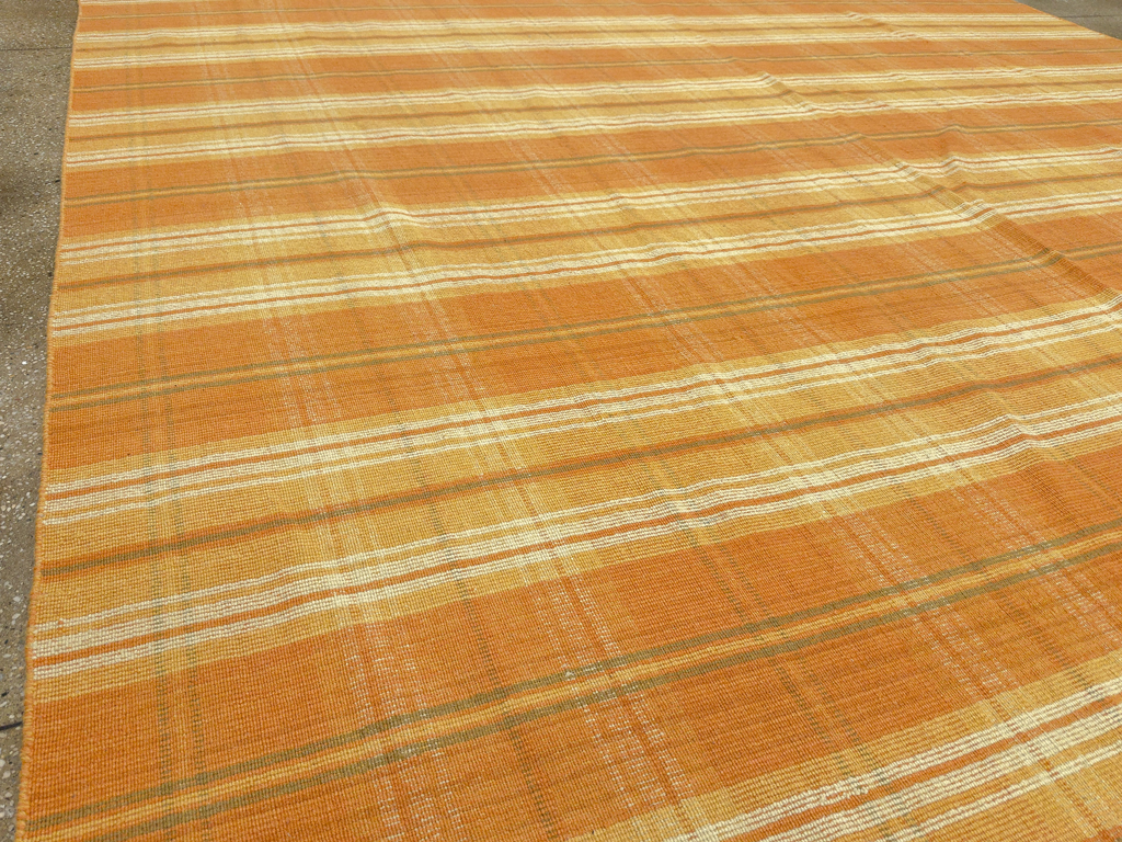 Vintage Indian Flatweave Room Size Carpet, No.33825 - Gsblank