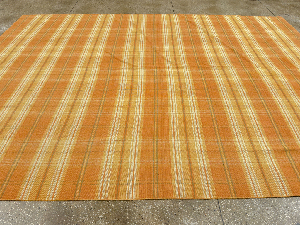 Vintage Indian Flatweave Room Size Carpet, No.33825 - Gsblank