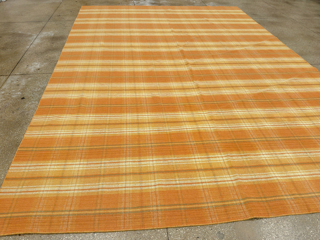 Vintage Indian Flatweave Room Size Carpet, No.33825 - Gsblank