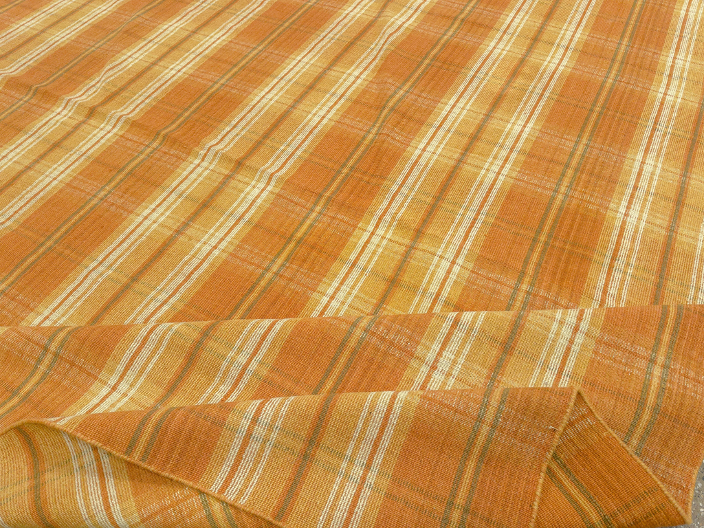Vintage Indian Flatweave Room Size Carpet, No.33825 - Gsblank