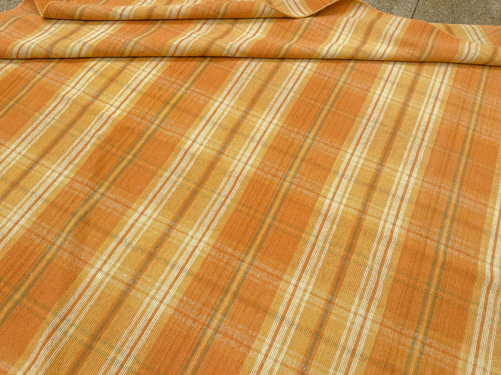 Vintage Indian Flatweave Room Size Carpet, No.33825 - Gsblank