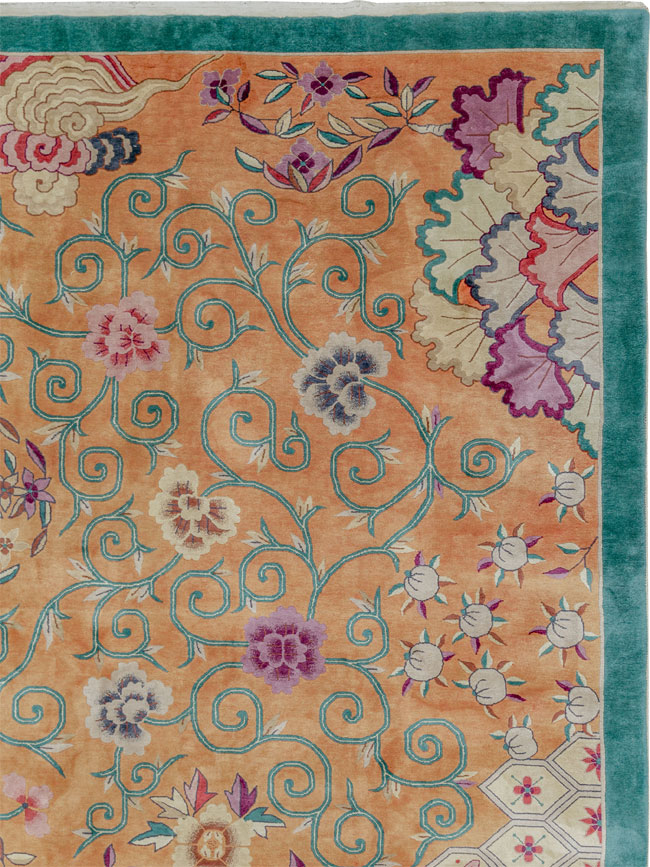 Vintage Chinese Art Deco Large Carpet, No.33836 - Gsblank