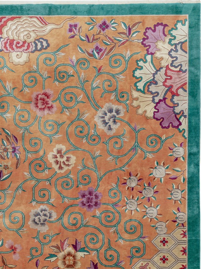 Vintage Chinese Art Deco Large Carpet, No.33836 - Gsblank