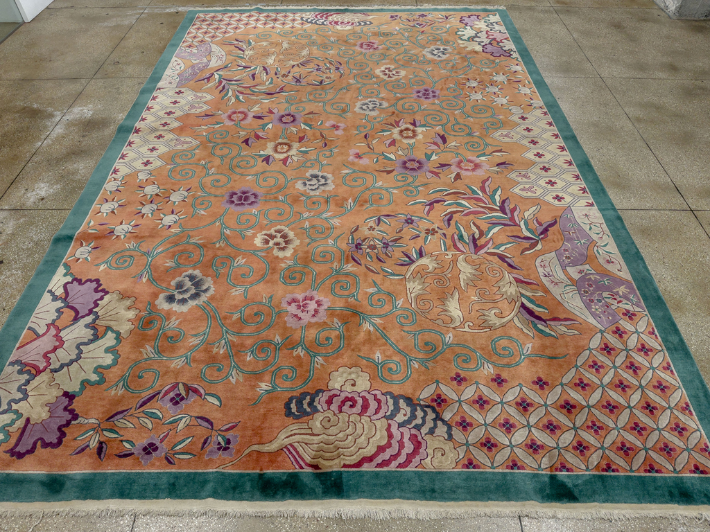 Vintage Chinese Art Deco Large Carpet, No.33836 - Gsblank