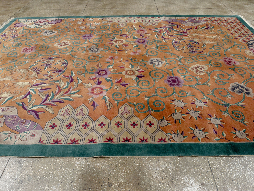 Vintage Chinese Art Deco Large Carpet, No.33836 - Gsblank
