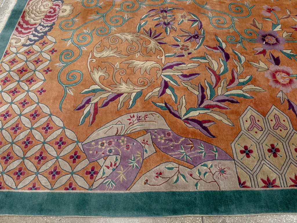 Vintage Chinese Art Deco Large Carpet, No.33836 - Gsblank