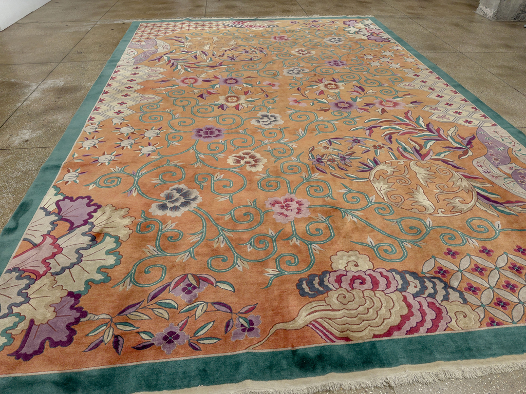 Vintage Chinese Art Deco Large Carpet, No.33836 - Gsblank