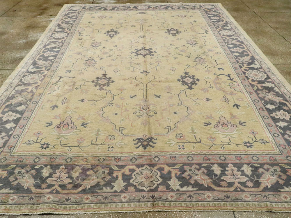 Antique Turkish Oushak Carpet, No.8013 - Gsblank