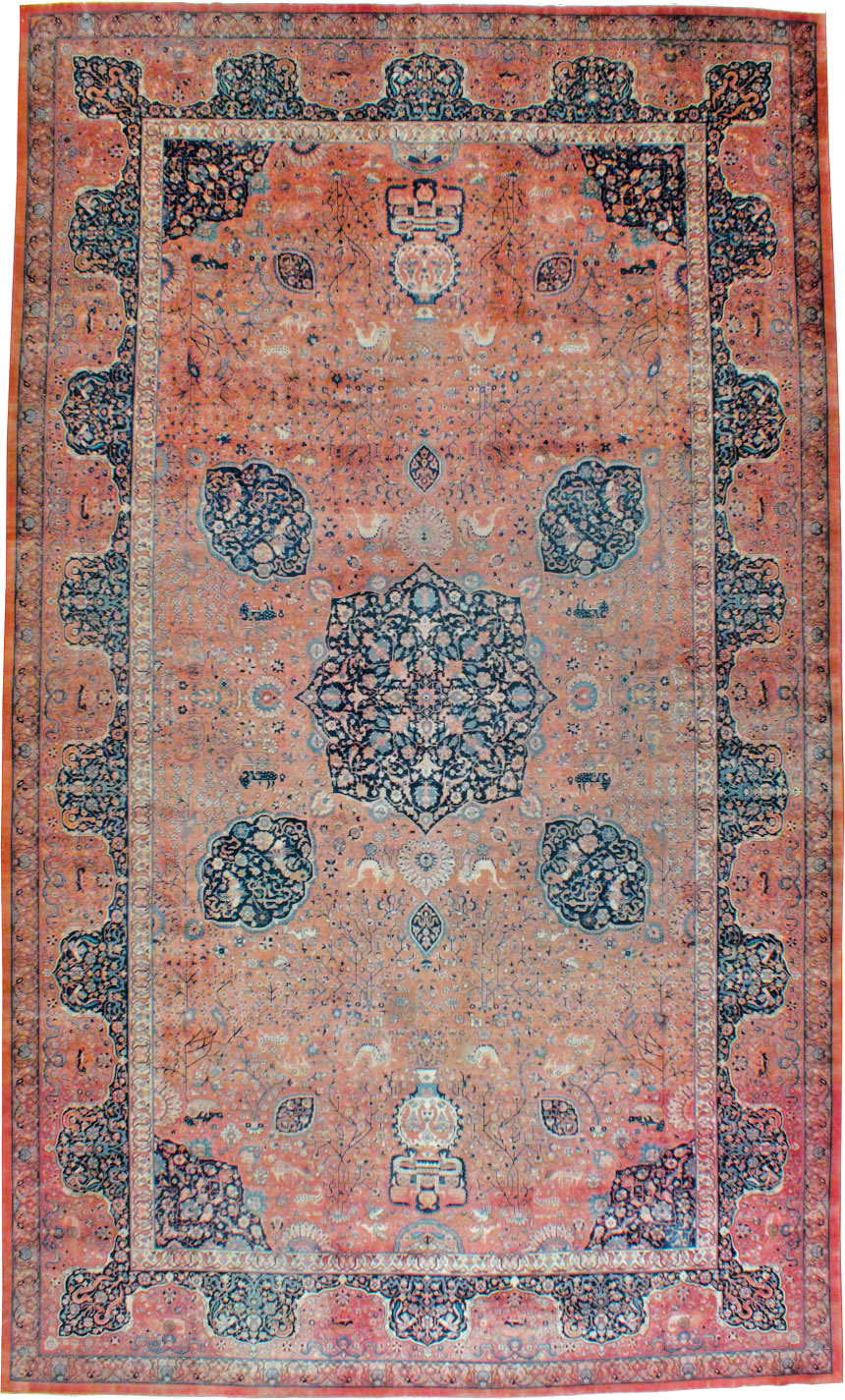 Antique Indian Larestan Carpet, No.8021 - Gsblank