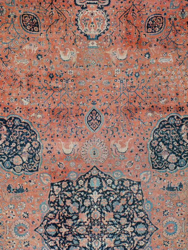 Antique Indian Larestan Carpet, No.8021 - Gsblank