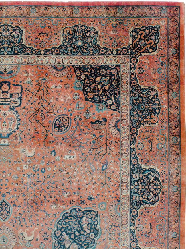 Antique Indian Larestan Carpet, No.8021 - Gsblank
