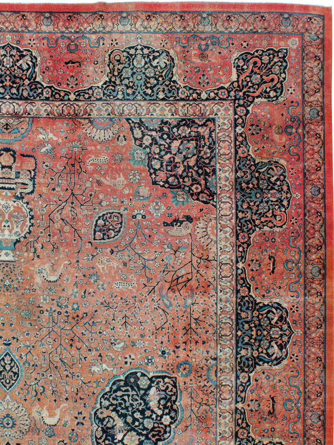 Antique Indian Larestan Carpet, No.8021 - Gsblank