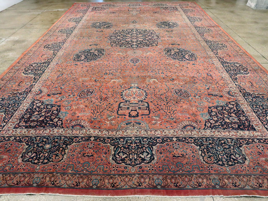 Antique Indian Larestan Carpet, No.8021 - Gsblank