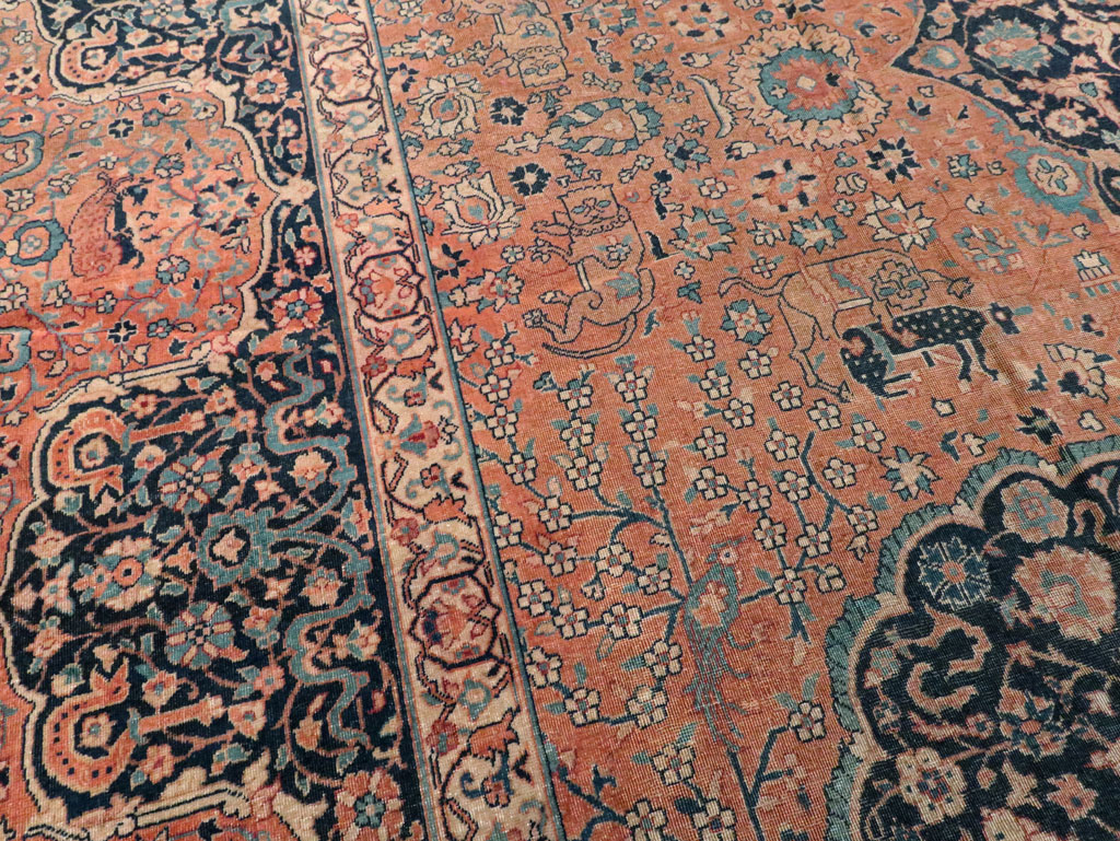Antique Indian Larestan Carpet, No.8021 - Gsblank
