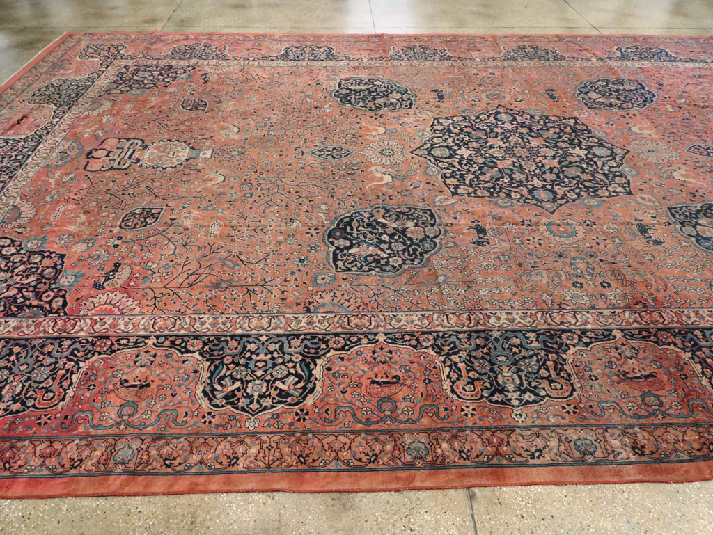 Antique Indian Larestan Carpet, No.8021 - Gsblank