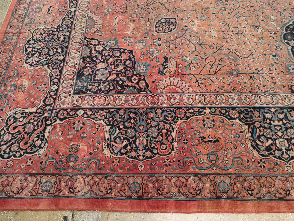 Antique Indian Larestan Carpet, No.8021 - Gsblank