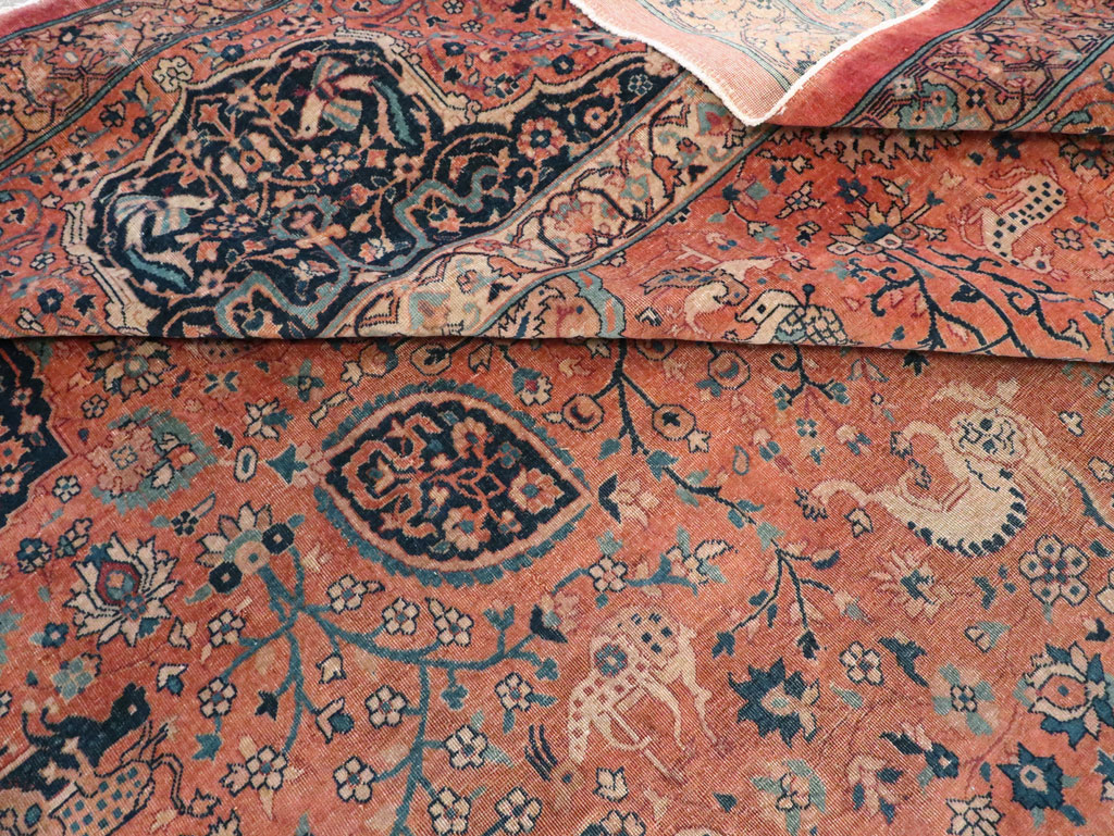 Antique Indian Larestan Carpet, No.8021 - Gsblank