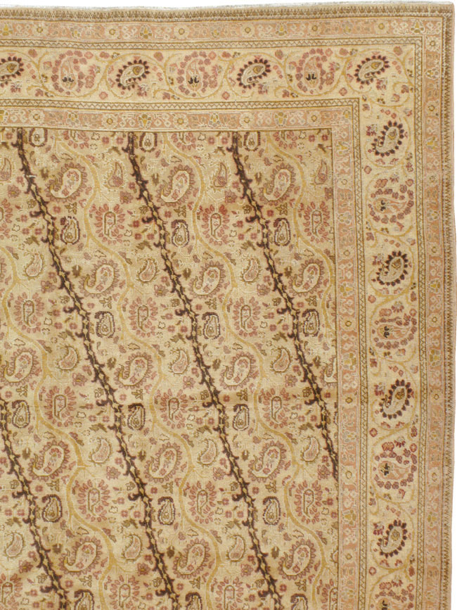 Antique Persian Tabriz Square Carpet, No.8048 - Gsblank