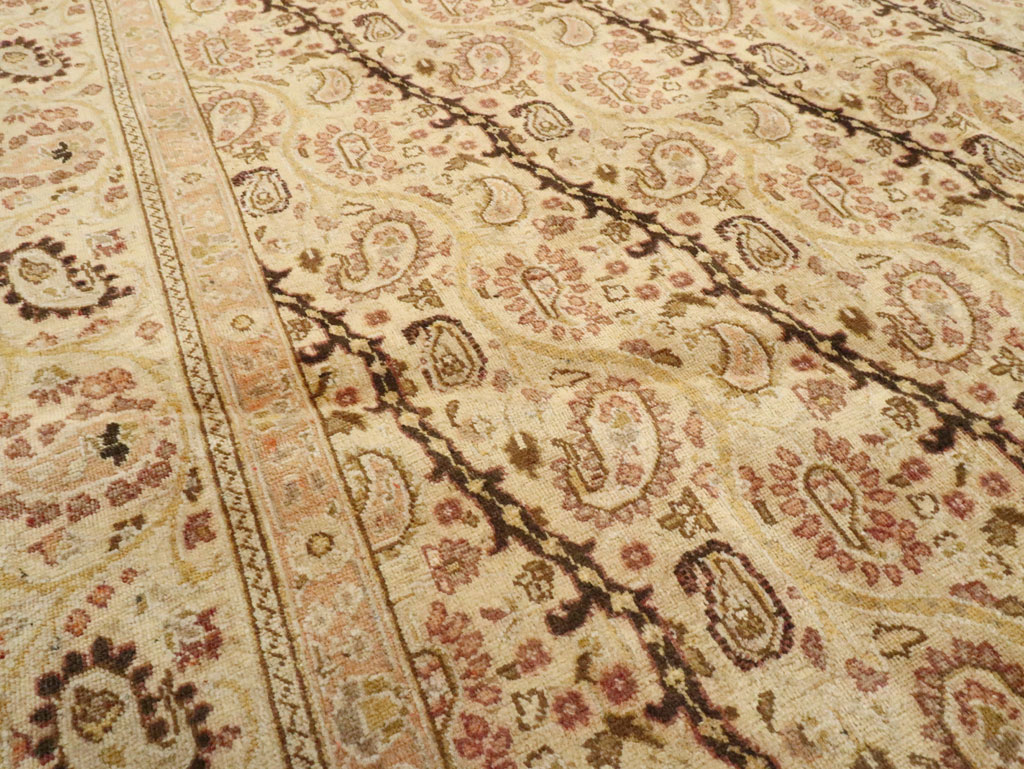 Antique Persian Tabriz Square Carpet, No.8048 - Gsblank