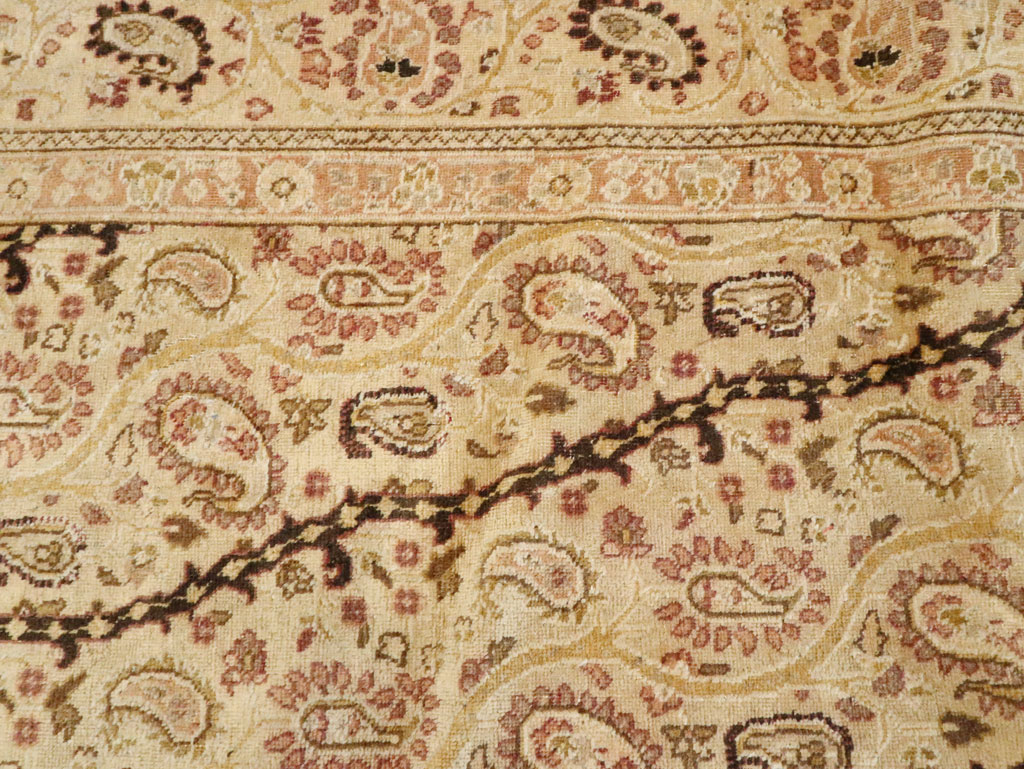 Antique Persian Tabriz Square Carpet, No.8048 - Gsblank