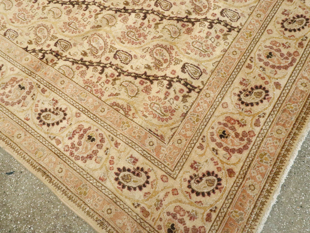 Antique Persian Tabriz Square Carpet, No.8048 - Gsblank