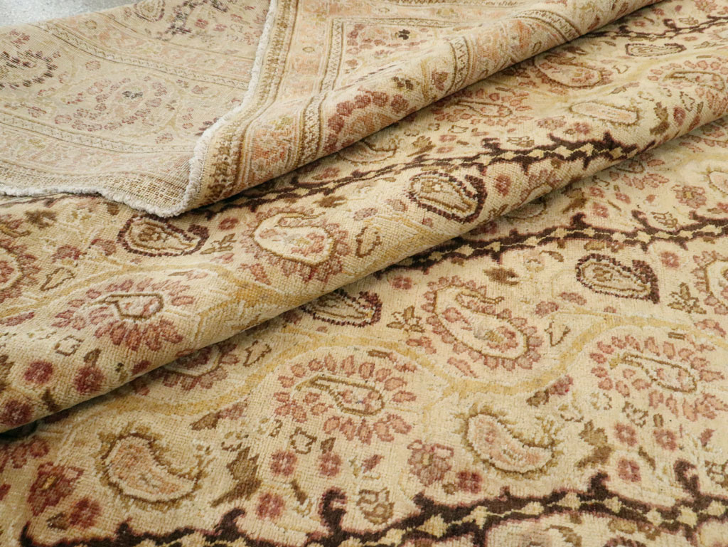 Antique Persian Tabriz Square Carpet, No.8048 - Gsblank