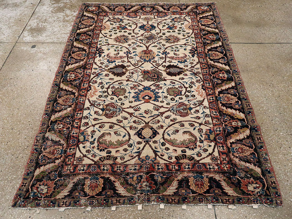 Antique Persian Tabriz Distressed Rug, No.8114 - Gsblank
