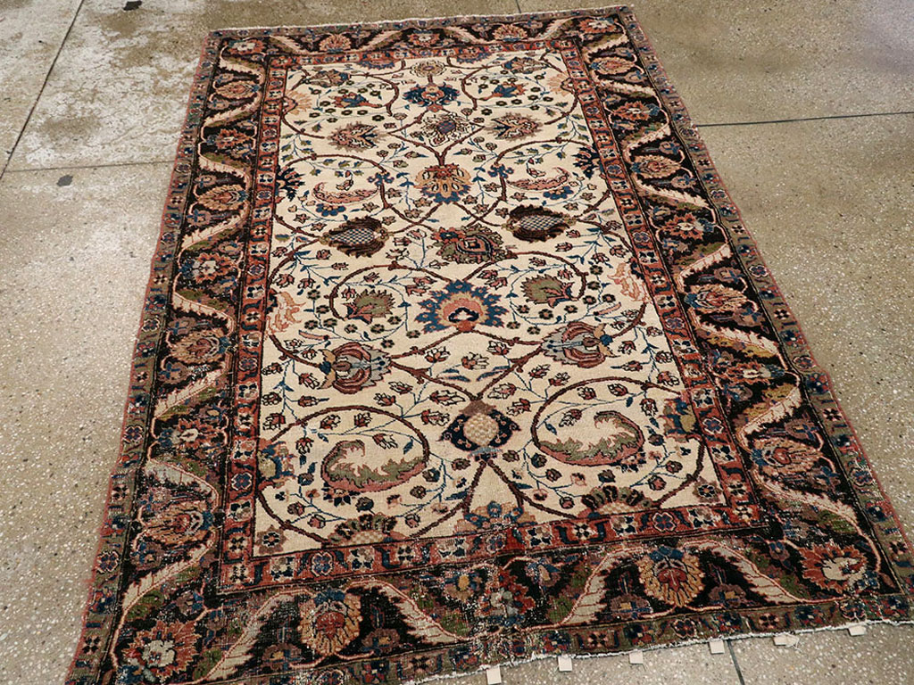 Antique Persian Tabriz Distressed Rug, No.8114 - Gsblank